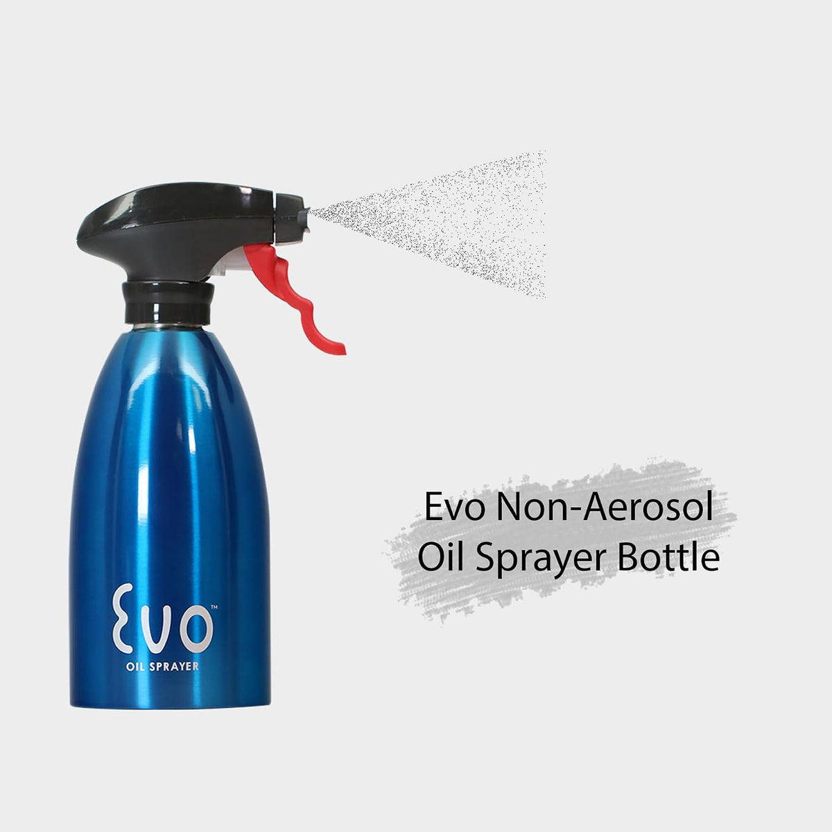 Evo Oil Sprayer 18/8 Stainless Steel, Non-Aerosol for Olive, Cooking Oils, and Vinegars, Silver, 16-Ounce Capacity