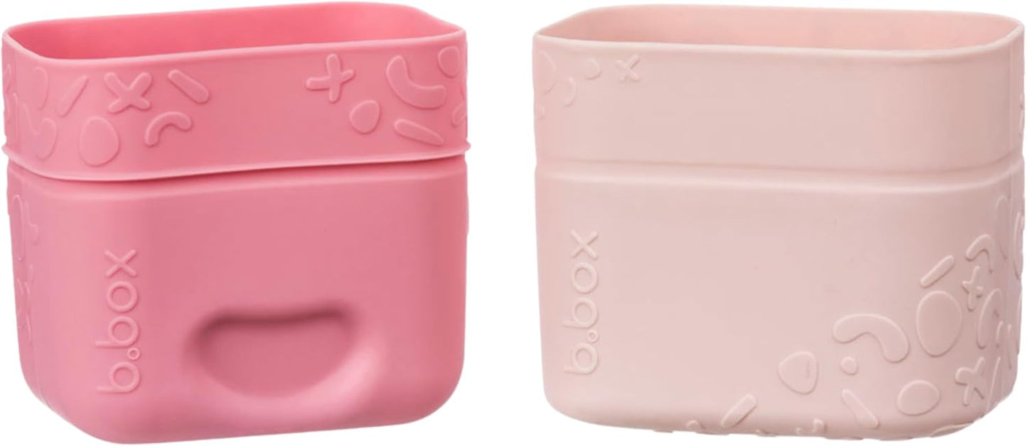 b.box Silicone Snack Cup (2-pack): Divider for Bento Box & Lunch Box, Ideal for Separating & Containing Foods, Dishwasher, Microwave, Oven and Freezer safe (Berry)