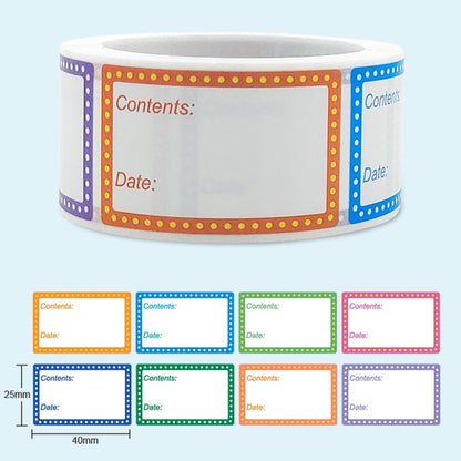 100-Pack Removable Freezer Labels, Waterproof Food Storage Stickers for Date & Contents Marking - Colors A