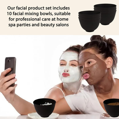 4 Piece Silicone Bowl, Silicone Mixing Bowl Set, Reusable Facial Bowls for Estheticians for Salon Spa or Home Beauty Tools (2 Large 2 Medium)