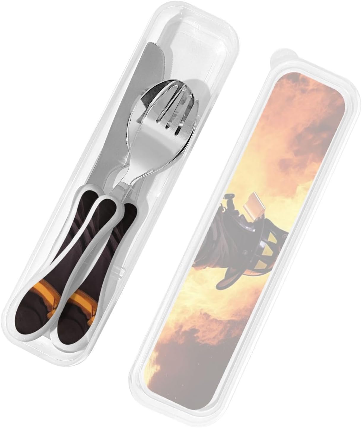 3-Piece Kids Silverware Set With Storage Case, Stainless Steel Reusable Children Safe Knife Spoon Fork Set Shih Tzu Dog Children Flatware Set For Kids Lunch Box