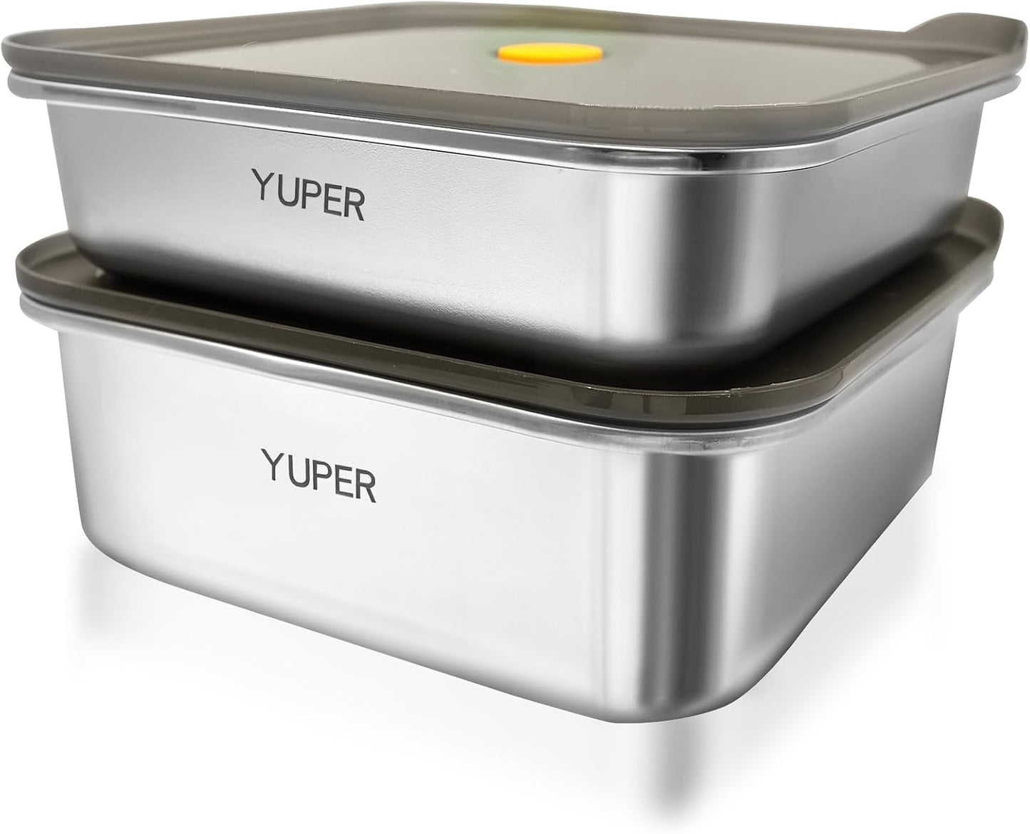 YUPER Stainless Steel Food Storage Containers, Large Meal Prep Container Sets with Lids, BPA Free, Leak Proof & Airtight, Microwave, Dishwasher, Fridge, Freezer & Oven Safe, 3 Pack (84+125+162OZ)