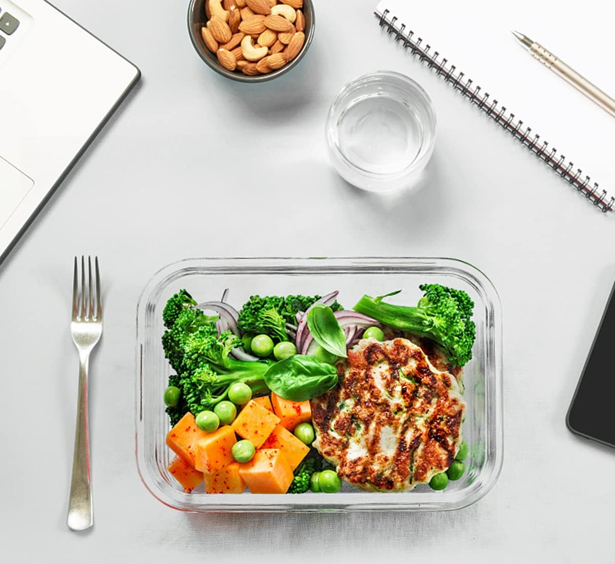M MCIRCO [10-Pack Glass Meal Prep Containers with Snap Locking Lids, 30-Piece Glass Food Storage Containers with Lids