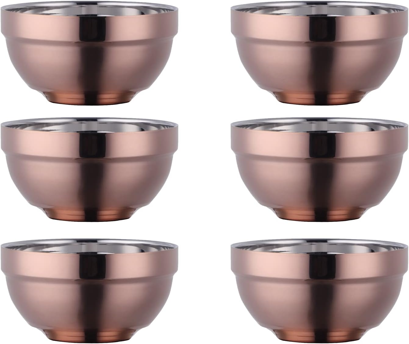 Stainless Steel Bowl Set: 500 ml Cereal Bowl, Set of 10 with Gift Box Included. Double Walled Insulated & Dishwasher Safe, Durable Deep Soup Bowl, Suitable for Home Kitchen & Child (Silver)