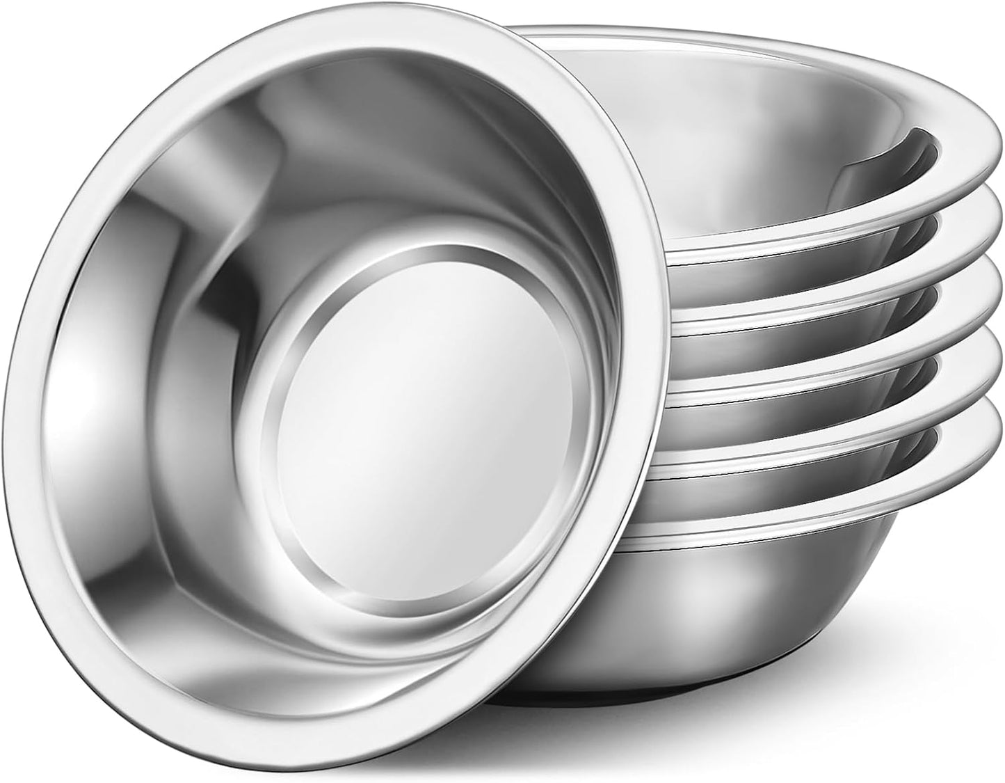304(18/8) Stainless Steel Mixing Bowls for Kitchen, 4 Pack 7.8" 28.89 fl.oz Metal Mixing Bowls Set Stackable for Baking Serving Cooking Food Prep Storage Dishwasher Safe Heavy Duty
