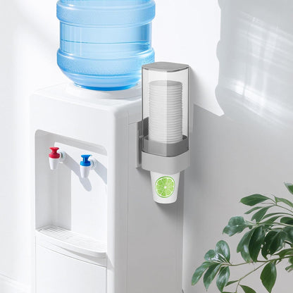 MYITYARD Cup Dispenser, Pull Type Wall Mount Cup Holder for Water Cooler Fit 3oz-5oz Disposable Paper and Plastic Cups, Bathroom Mouthwash Cup Dispenser for Home, Office, Gym, Hospital (White)