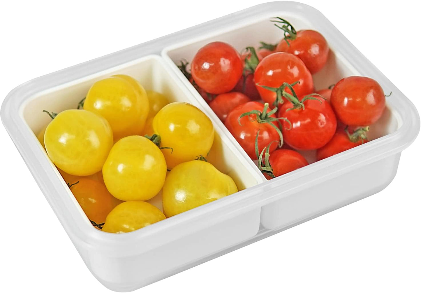 carrotez Food Storage Containers with 3 Removable Compartments, Food Prep Container with Airtight Lids, Portion Control Container, Microwave Safe, Reusable, 4.64 Cup (1100ml)