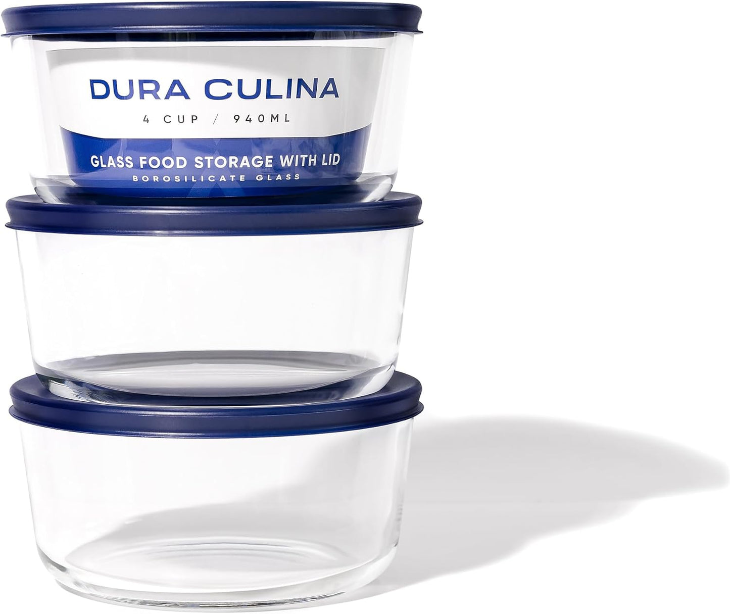 6-Piece Glass Food Storage Containers Set (3 Containers + 3 BPA-Free Lids) | 2-Cup, Leakproof | Microwave, Freezer, Oven & Dishwasher Safe | Ideal for Meal Prep & Pantry Organization, Pistachio