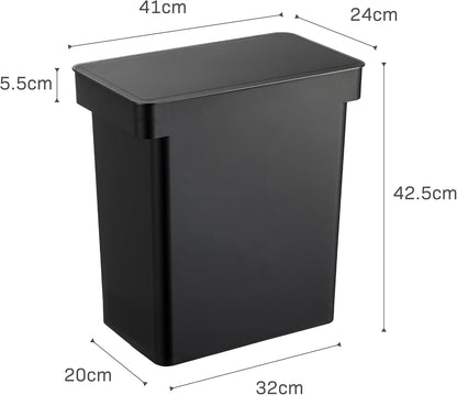 YAMAZAKI Home Tower Airtight Pet Food Storage Container - Cat And Dog Food Holder Bin With Transparent Lid And Handle - Extra Large - Polypropylene - 6.6 Gallons, 25 Liters
