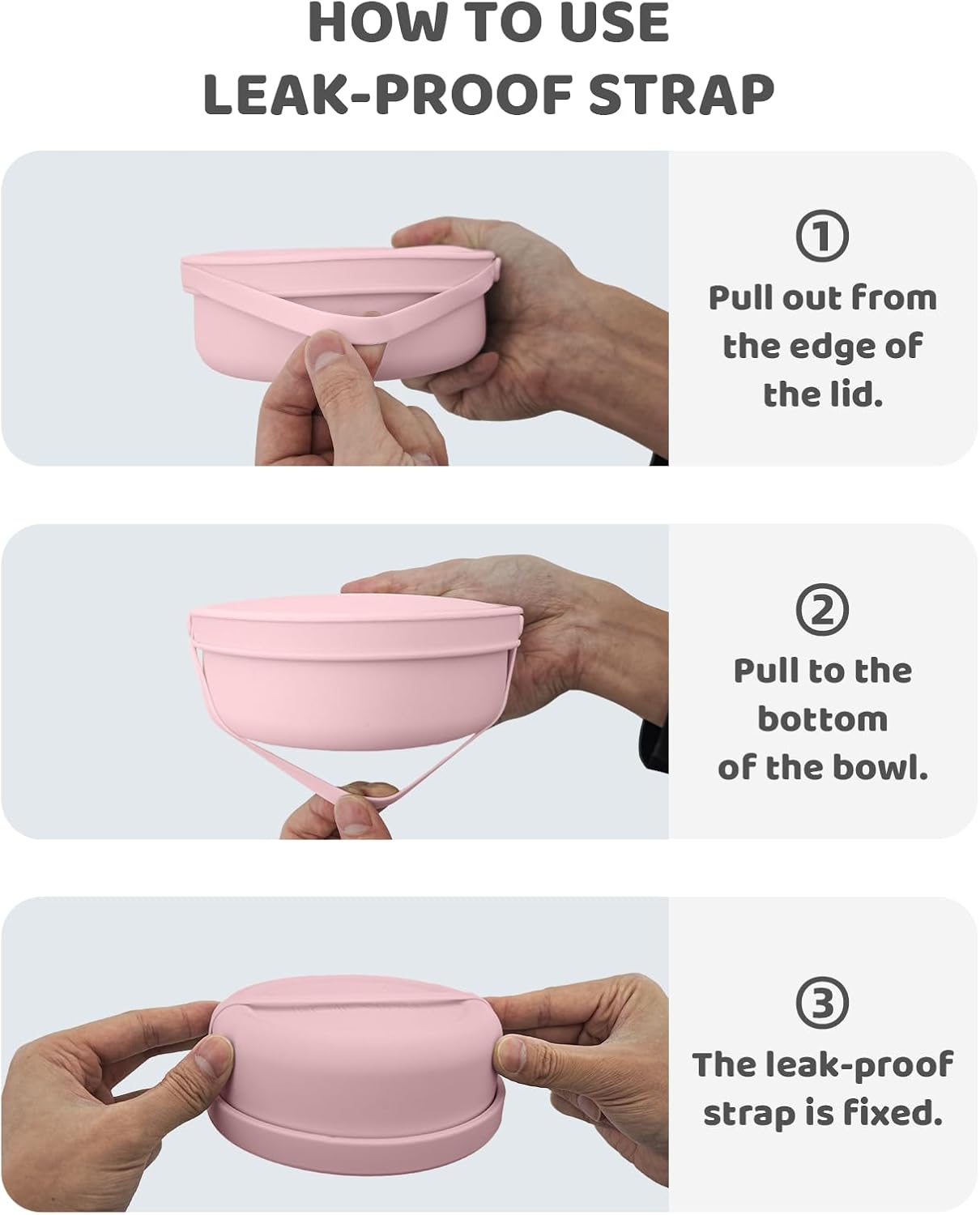 Silicone Food Storage Containers Bowl, Set of 3 Reusable Silicone Bento Lunch Box Containers with Lids (17oz, 25oz, 42oz) Dishwasher, Microwave and Freezer Safe (Bright Yellow)
