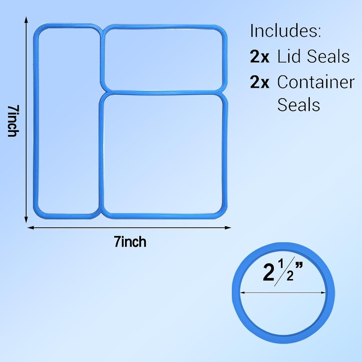 4 pack Lid Seal Gasket For OmieBox,Fit Seal Replacement for Kids Bento Box,Made from Food-Safe Silicone Rubber,Essential Lunch Bento Box Accessories for Kids,Ensures Leak-Proof Freshness(Blue&Purple)