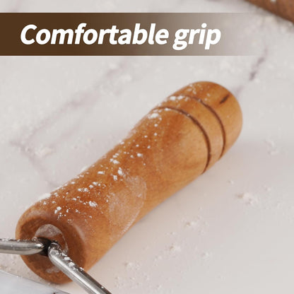 Small Marble Rolling Pin Pizza Roller for Baking (Type B Black)