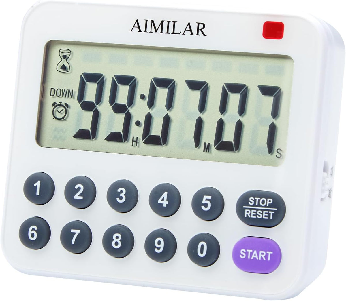 AIMILAR Magnetic Digital Kitchen Timer with Direct Numerical Keypad, Loud Alarm - 99Hr Countdown Count Up Timer for Cooking Baking Classroom, Batteries Included