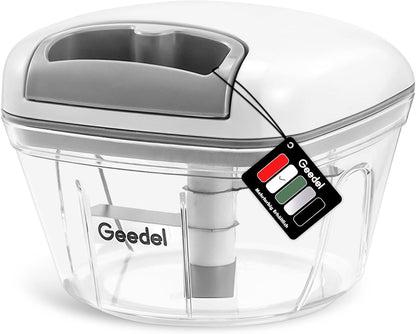 Geedel Vegetable Chopper, Manual Food Chopper with Hand Pull String, 500ml