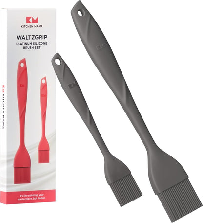 Kitchen Mama WaltzGrip Platinum Silicone Basting Pastry Brush, Yellow