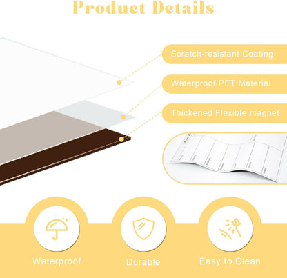 Marte Vanci Weekly Planner Whiteboard for Fridge, (11.4x7.8inch) Menu Board for Kitchen, Grocery List, Meal Planner for Refrigerator, Weekly Calendar Magnetic Whiteboard with 3 Markers (2 Pack)