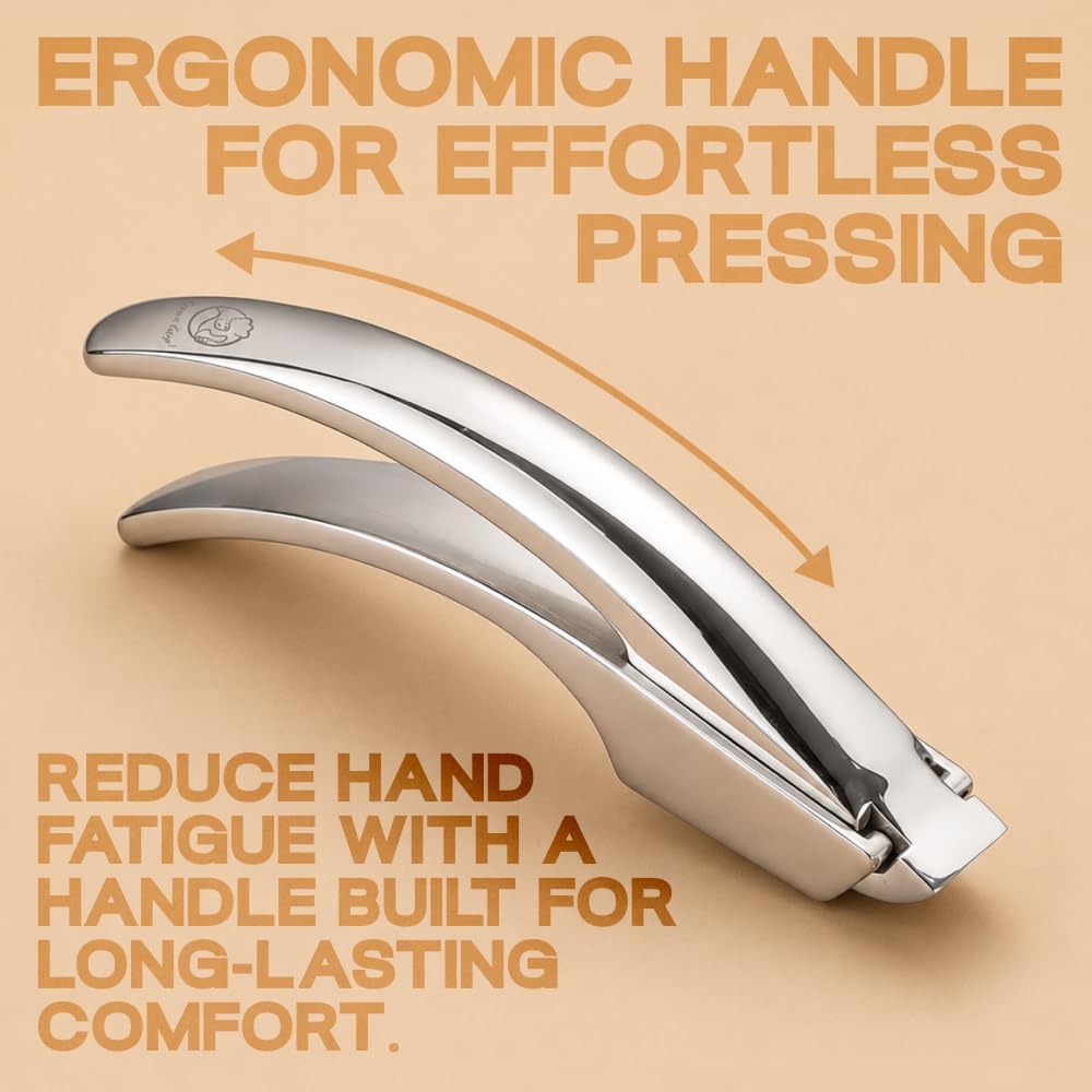 Gourmet Easy Garlic Press Lifetime Replacement, No Need to Peel, Fine Mince