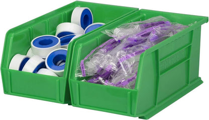 Akro-Mils 30230 AkroBins Plastic Storage Bins, Space-Saving Stackable Bins for Garage, Pantry, Craft Organization, 10.5 "L x 5.5 "W x 5"H, Blue, 12-Pack