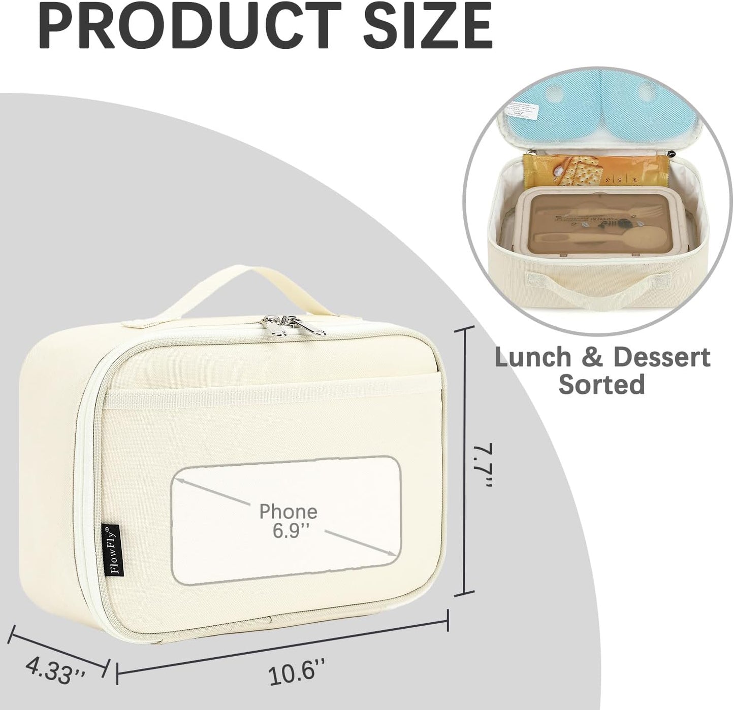 FlowFly Kids Lunch box Insulated Soft Bag Mini Cooler Back to School Thermal Meal Tote Kit for Girls, Boys, Astronaut - Colors B