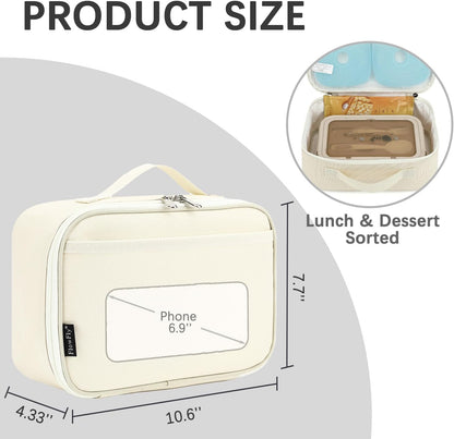 FlowFly Kids Lunch box Insulated Soft Bag Mini Cooler Back to School Thermal Meal Tote Kit for Girls, Boys, Astronaut - Colors B