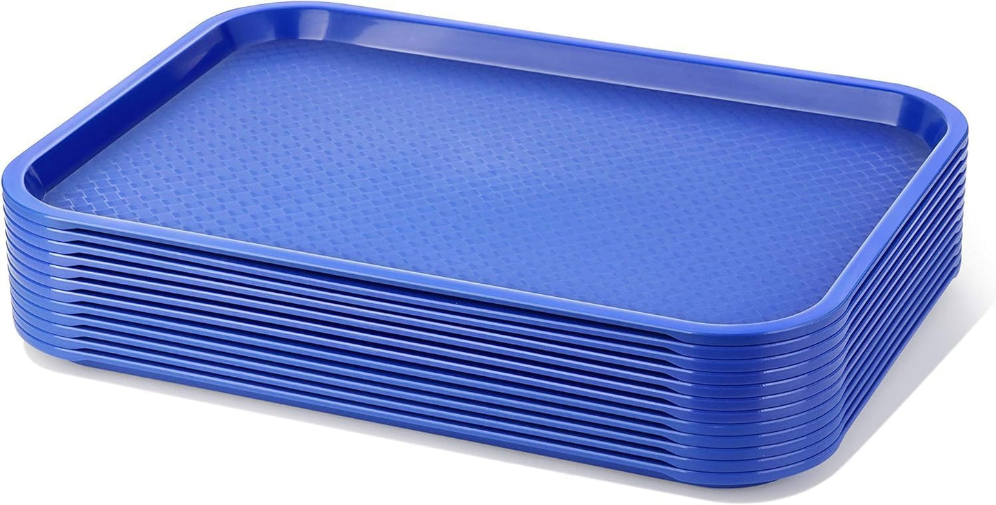 New Star Foodservice Fast Food Tray, Set of 12 (Black, 12 by 16-Inch)