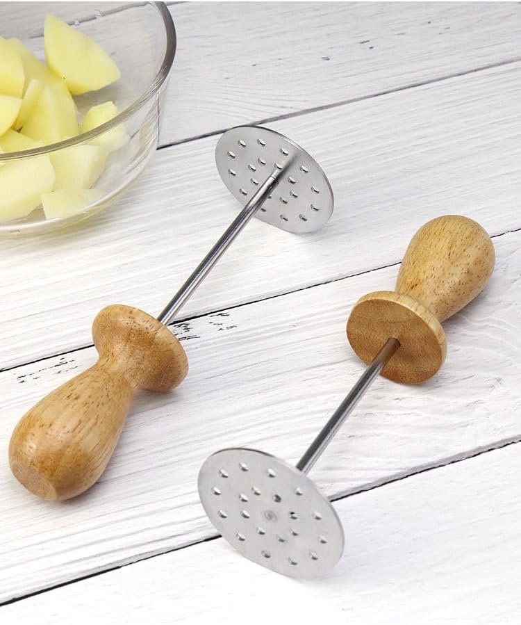 Mini Avocado Masher,Mini Potato Mashers with Wood Handle (Cat' Paw A)
