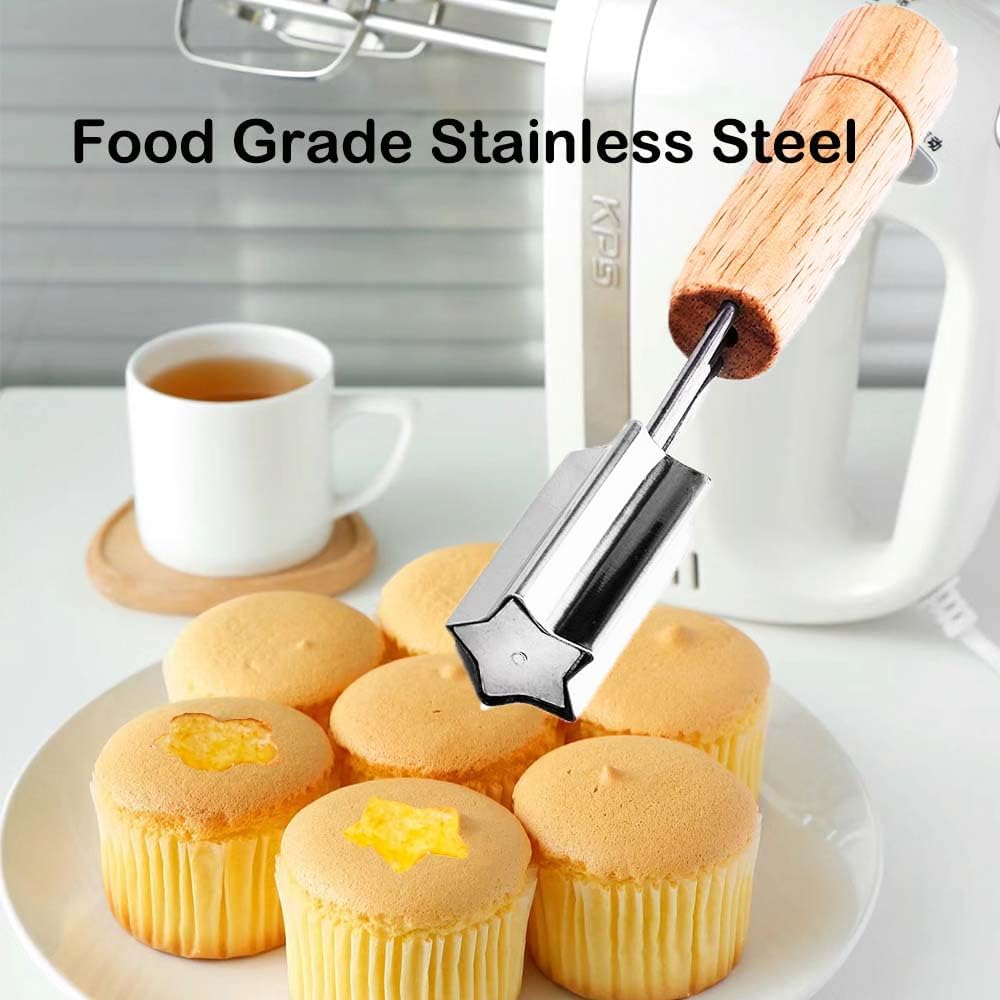 Cupcake Corer and Filler Tools Cake Digging Hole Maker Cupcake Plunger Hole punch Hole Cutter Cake Digging Holes Stainless Steel Cookie Dunker Tool Pastry Filling Accessories