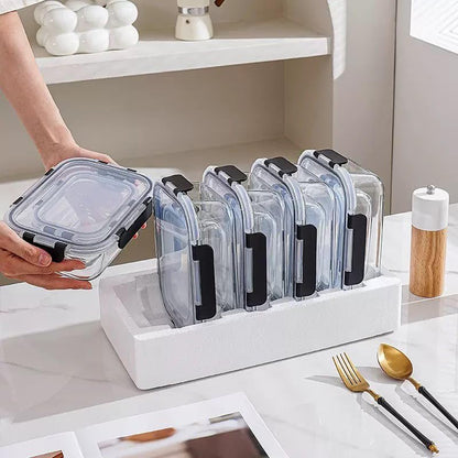5 Pack 37oz Large Glass Food Storage Containers with Lids, Lunch Meal Prep Containers Boxes with Leak Proof Lids for Oven Freezer Microwave, Dishwasher Safe