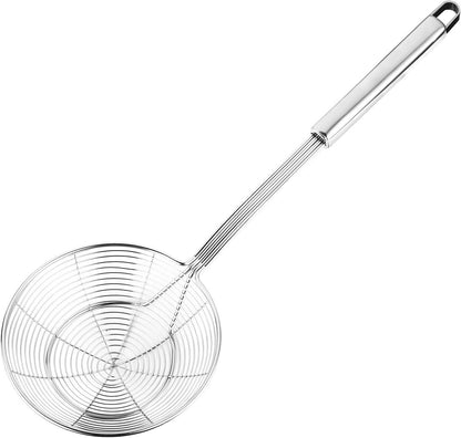 TENTA Kitchen Multi Kitchen Utensil Stainless Steel Cooking Skimmer Slotted Fish Turner Spatula Spoon Colander Drain Water Filter Spoon Hot Pot Scoop Comfortable Grip Design Strainer Ladle for Kitchen