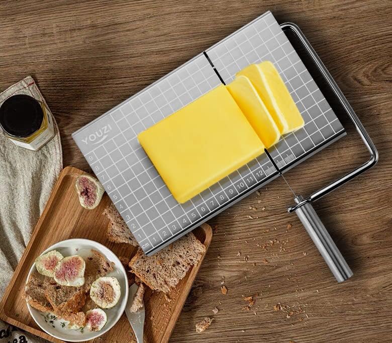 Cheese Slicer & Cheese Cutter, Stainless Steel for Block Cheese
