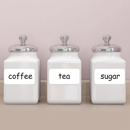 SVNOOC Multi-Use Removable Dry Erase Labels Stickers, White, Reusable Sticky Notes for Kitchen Office School All Purpose Use(1.25 * 3.5 inches White)