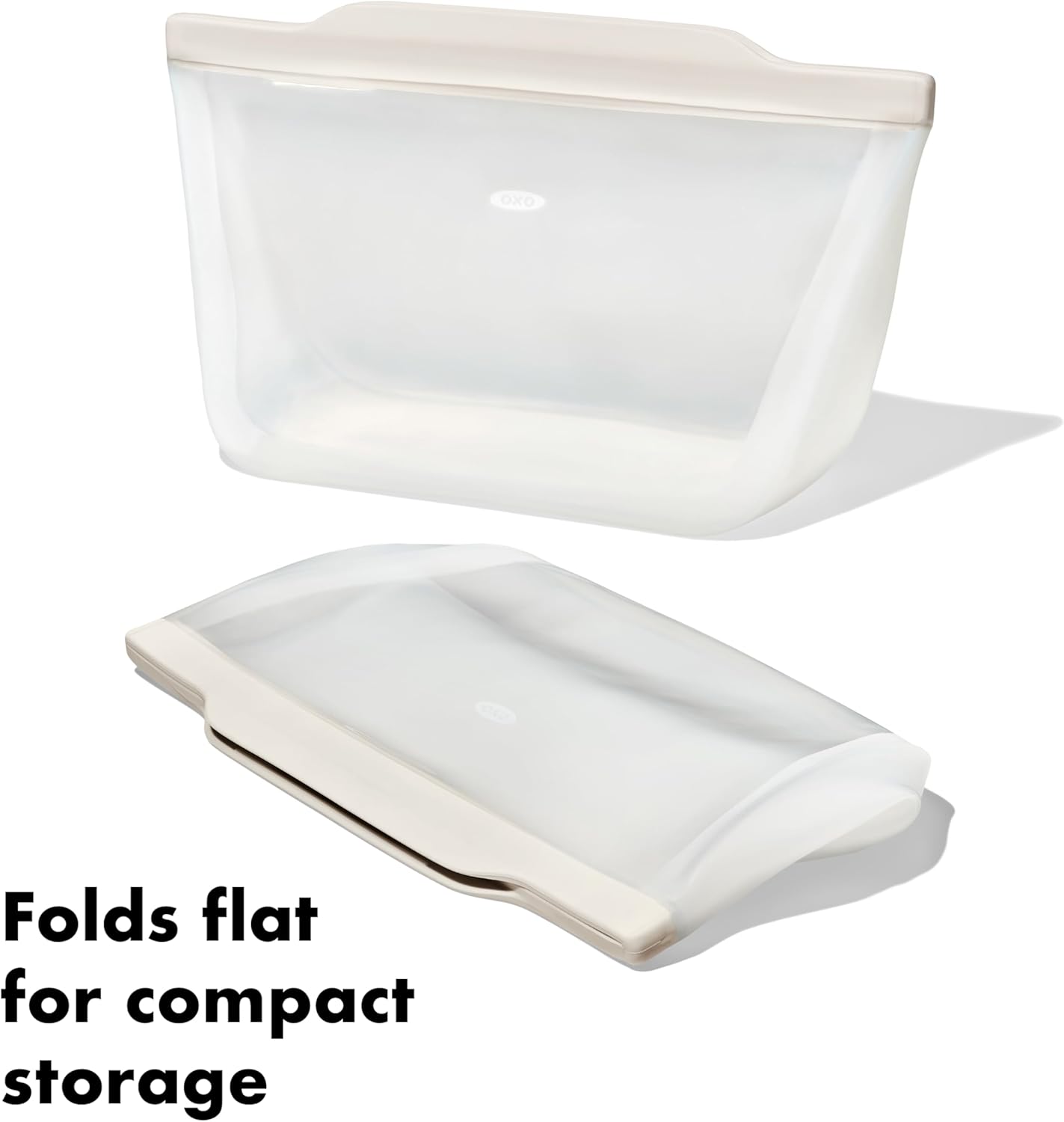 OXO Good Grips Silicone Reusable Bag - Stand-Up Cup (8 oz) - Oat