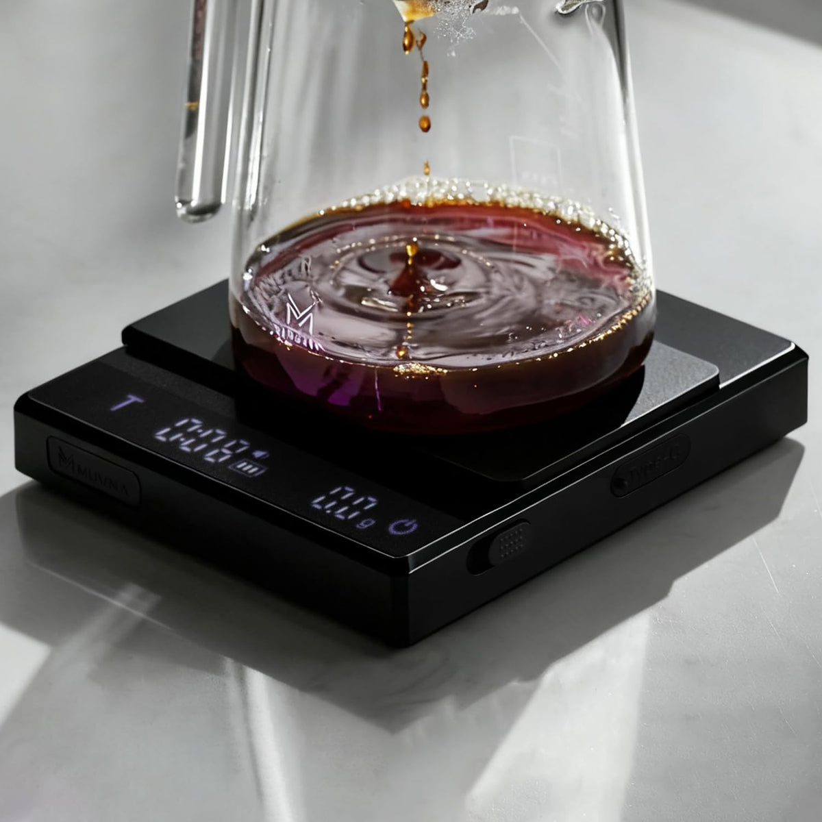 Walnut Coffee Bean Scale Set with Spritzer, Coffee Lover Gifts