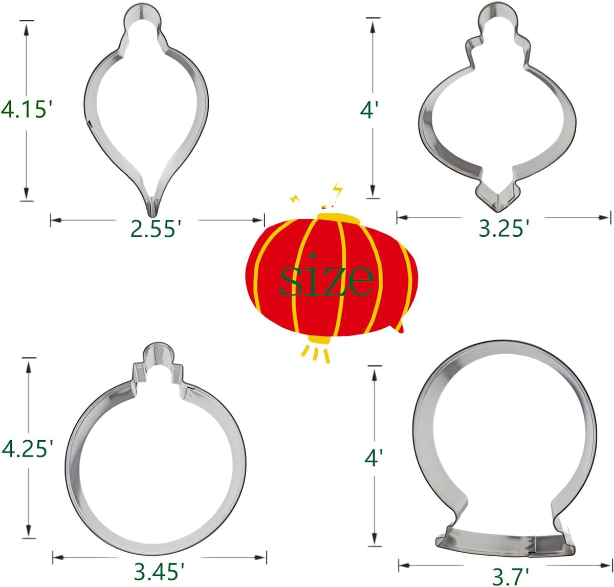 9 Pieces Geometric Plaque Cookie Cutter Set,Arch,Oval,Hexagon,Square,Rectangle，Circle，D-Shape，Long Diamond Frame Shape Stainless steel Molds for Kitchen Baking