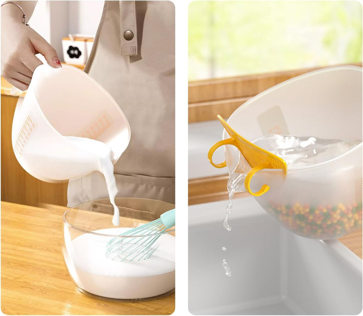 Rice Strainers and Colanders for Kitchen,Fine Mesh Strainer,Rice Washer