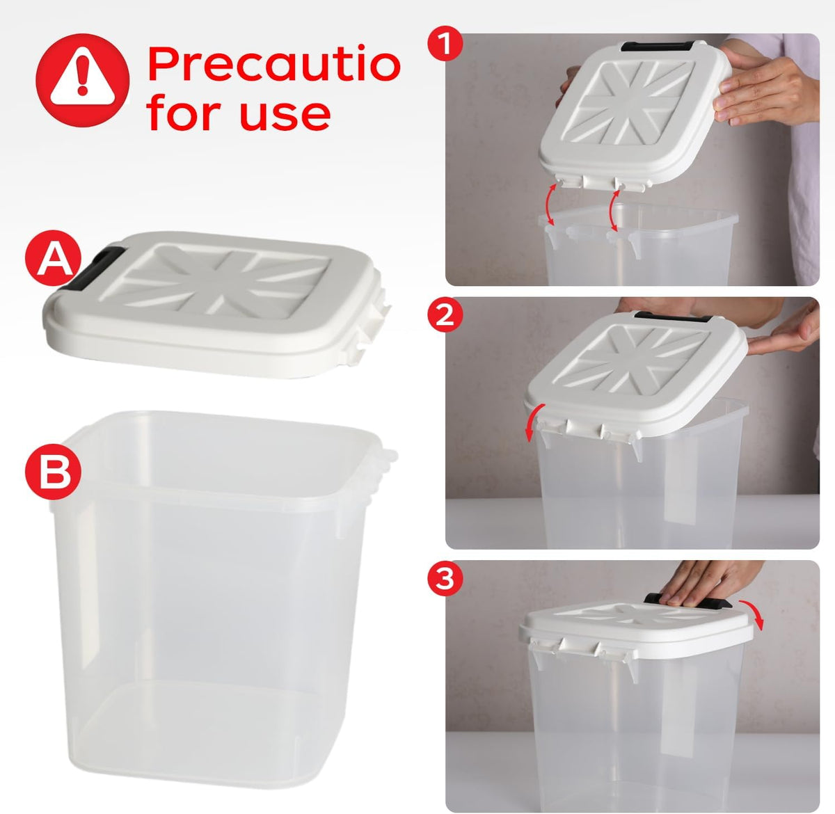 LivLab Mker Dog Food Storage Container - 6L/6KG/10LBS Pet Food Storage Containers With Lids & Scooper, BPA Free Airtight Storage Containers Store Dry Food For Kitchen Pantry