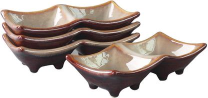 Ceramic 10.9 Inch Chips and Dip Set, Chips and Dip Divided Tray, Moisture Proof Cereal Bowl (for Salad, Pasta, Fruit, Sauce), Divided Moisture Proof Cereal Bowl Buffet Bowl Set