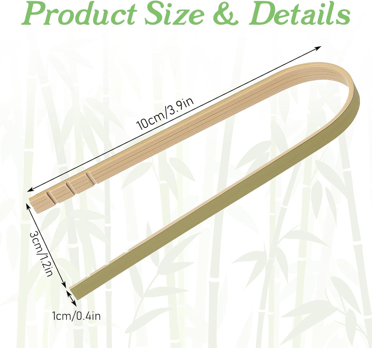 300 Pcs Mini Bamboo Tongs Disposable Long Toast Tongs 4 Inch Small Wooden Cooking Utensils for Charcuterie Serving Buffet Catering Appetizer Party Holiday Supplies