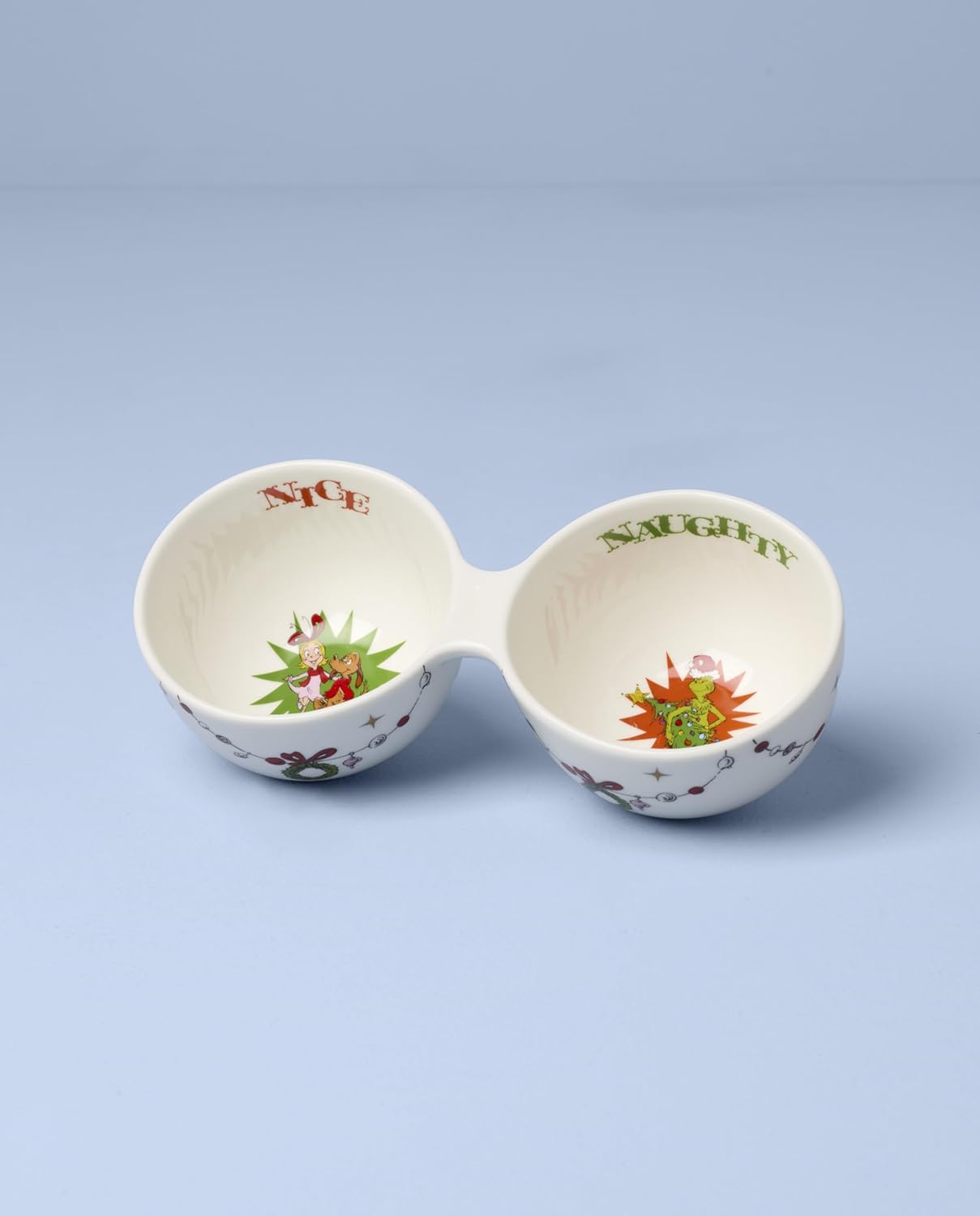 Lenox 898096 Merry Grinchmas Chip & Dip Bowl, Christmas Dishes, Festive Holiday Serveware