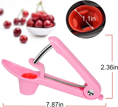 Cherry Pitter Tool,Cherry Pitter Cherry Stone Remover Tool for Making Cherry Jam Cherries Corer Pitter Tool，Cherry Pitter Olive Pitter with Space-Saving Lock Design, Black