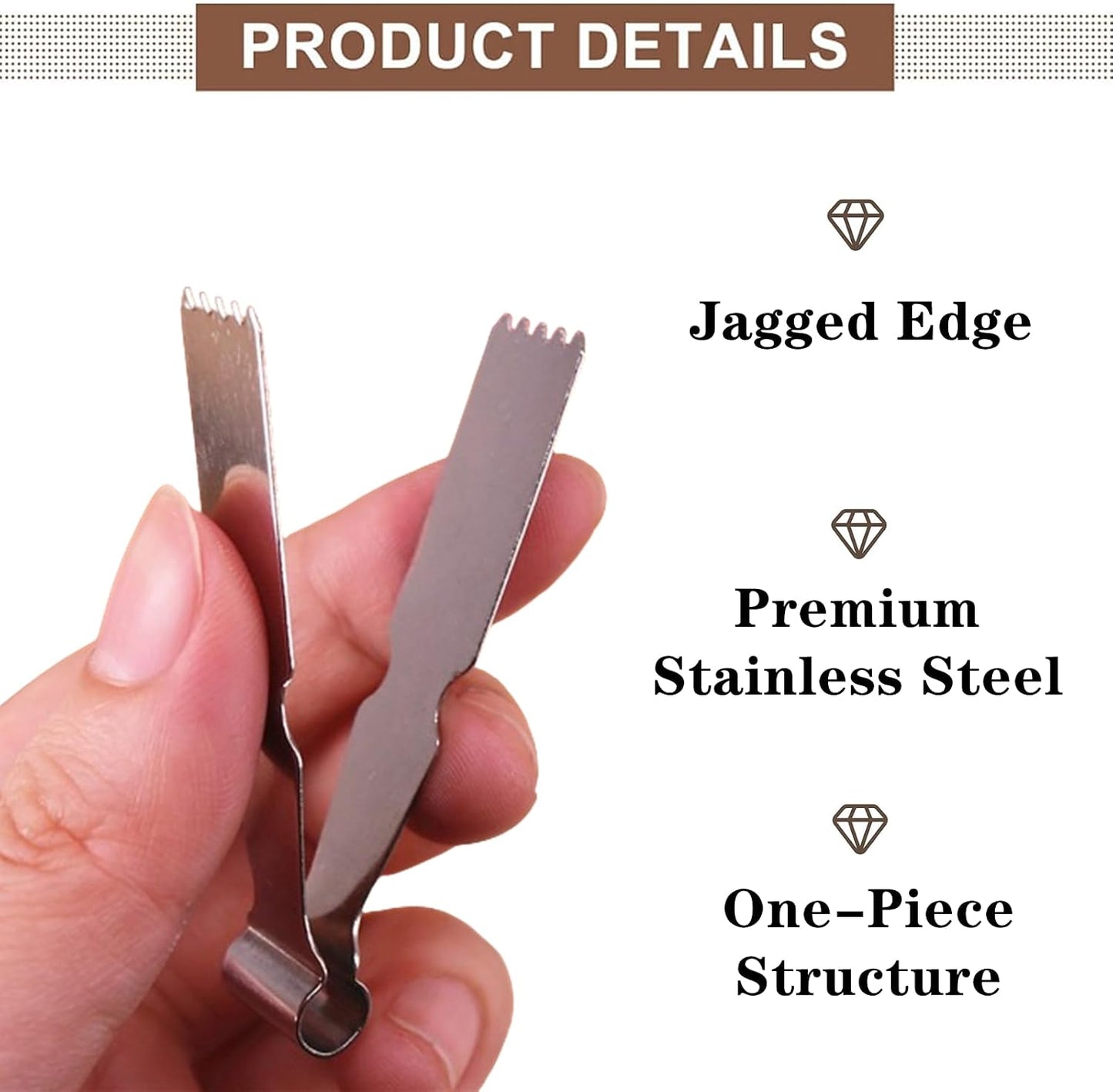 6 PCS Cooking Tweezers Premium Maamoul Tweezers Tongs Stainless Steel Baking Crimper Tool for Decorating and Sealing Cookies, Pie Crusts