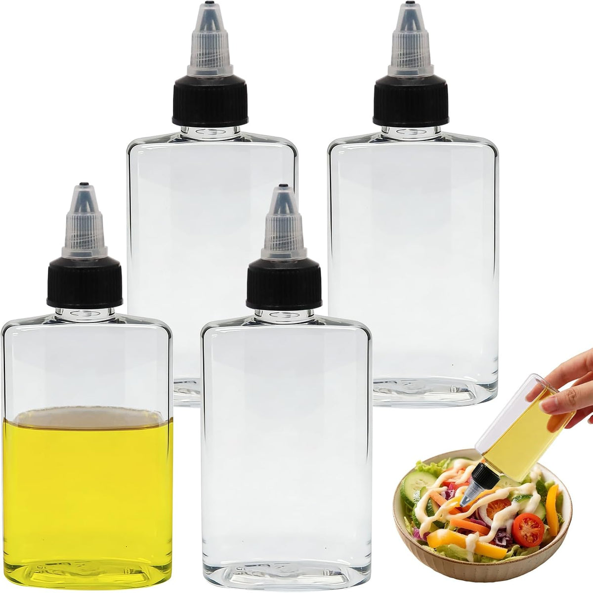 100ML Oil Dispenser Bottles, Leak-Proof Twist Cap Squeeze