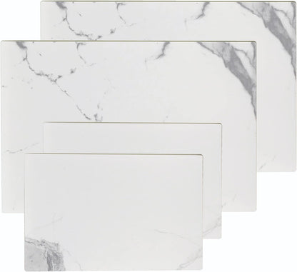 Murrey Home Glass Cutting Board Set for Kitchen Counter, Tempered Glass Chopping Boards Dishwasher Safe, Small Clear Countertop Tray, 16"x12"x2PC
