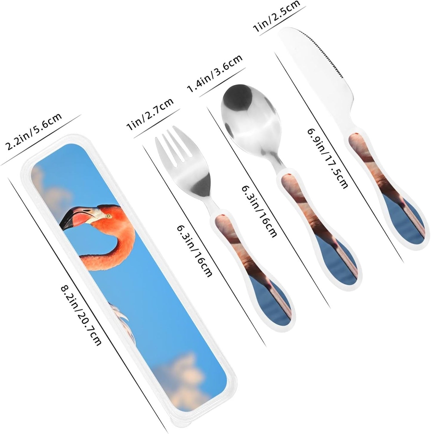 3-Piece Kids Silverware Set With Storage Case, Stainless Steel Reusable Children Safe Knife Spoon Fork Set African Lion Black And White Children Flatware Set For Kids Lunch Box
