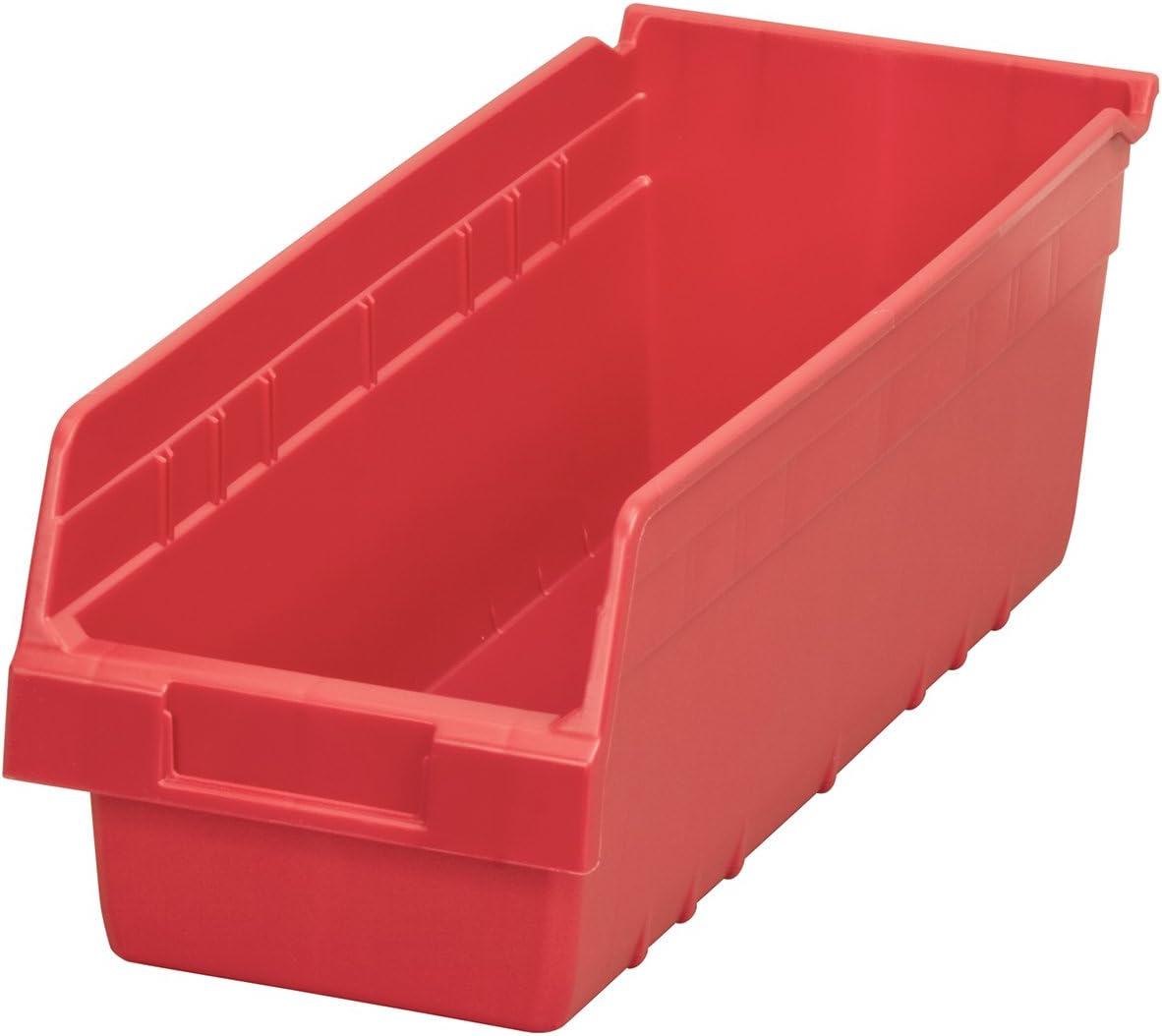 Akro-Mils 30098 ShelfMax Plastic Nesting Shelf Bin Box, 18-Inch Length x 6.75-Inch Width x 6-Inch Height, Clear (10-Pack)