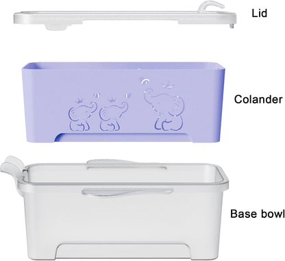 68OZ Microwave Ramen Bowl, Noodle Cooker, Steamer, Removable Strainer