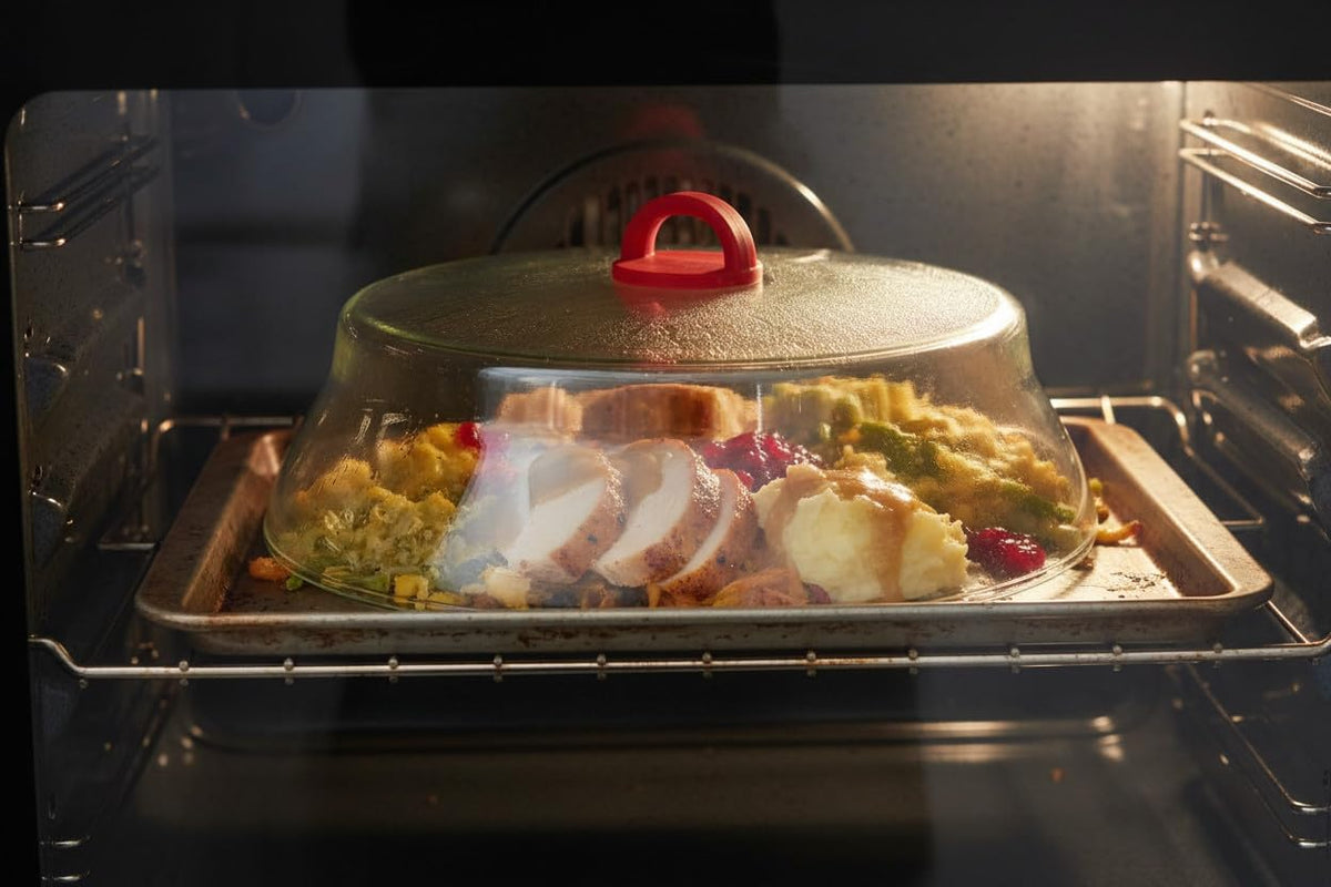 Tall Microwave Tempered Borosilicate Glass Plate Cover 10 x 4