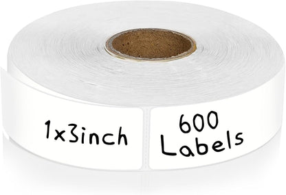 CATIFLIN 1200 Blank Removable Freezer Labels, Waterproof & Oil Resistant Stickers with Perforation Line, Ideal for Food Containers, Jars, and Pantry Organization (1" x 2")