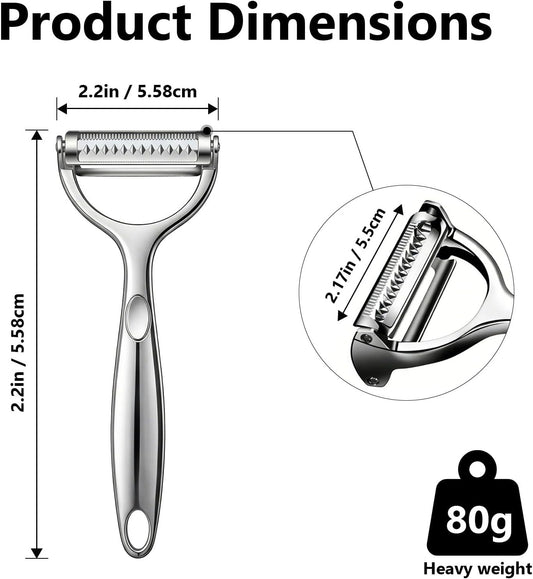Peeler for Vegetable Multifunction Vegetable Peeler Julienne Peeler for Kitchen Double-Sided Blade Vegetable Julienne Cutter and Fruit Slicer