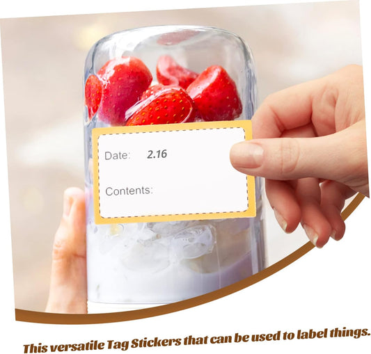 KALLORY 5rolls Convenient Portable Date Labels Blank Food Stickers for Bottles Office Use and Food Preservation Lightweight and Practical for Easy Organization